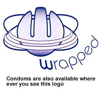 Look for the Wrapped Logo for Free Condoms